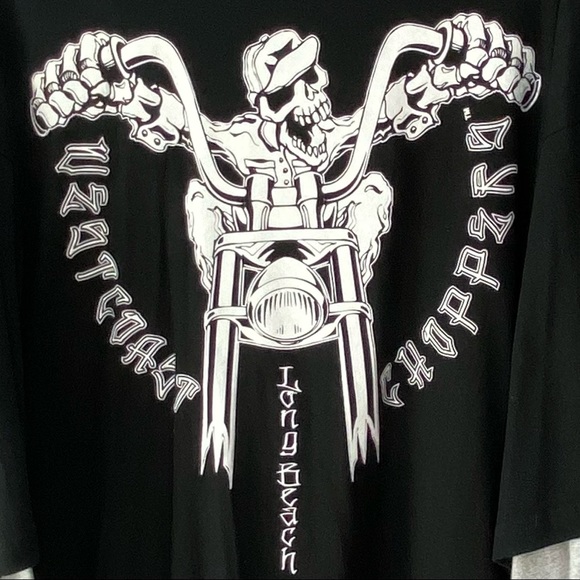 T-shirt Vintage West Coast Choppers "Cash Only" En Noir - 100% Coton - Neuf Avec étiquette - Motif Moto